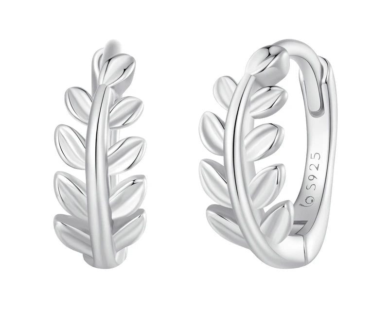 Florina Leaf Gold-plated Hoop Earrings