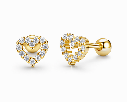 Eluna Heart Gold-plated Earrings