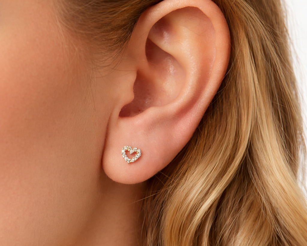 Eluna Heart Gold-plated Earrings