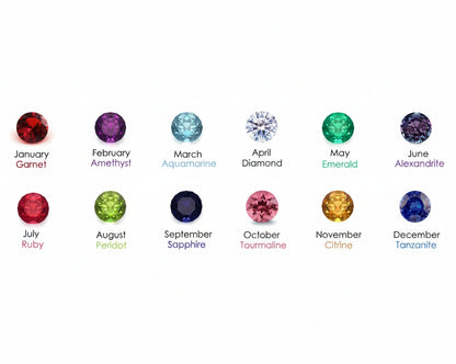 Vertical Name with Birthstone Gold-plated Necklace