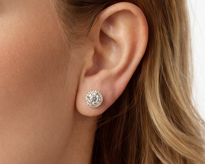 Azoria Gold-plated Earrings with Moissanites