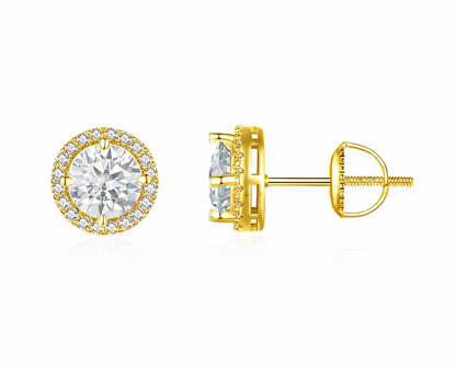 Azoria Gold-plated Earrings with Moissanites