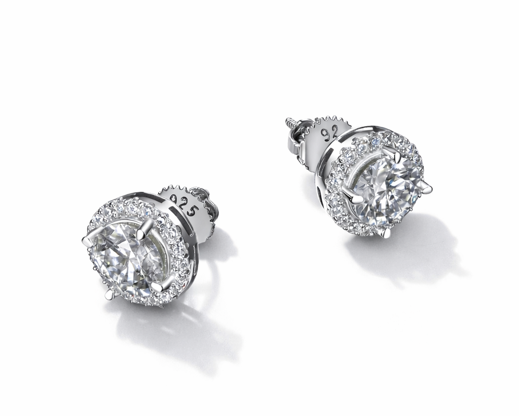 Azoria Gold-plated Earrings with Moissanites