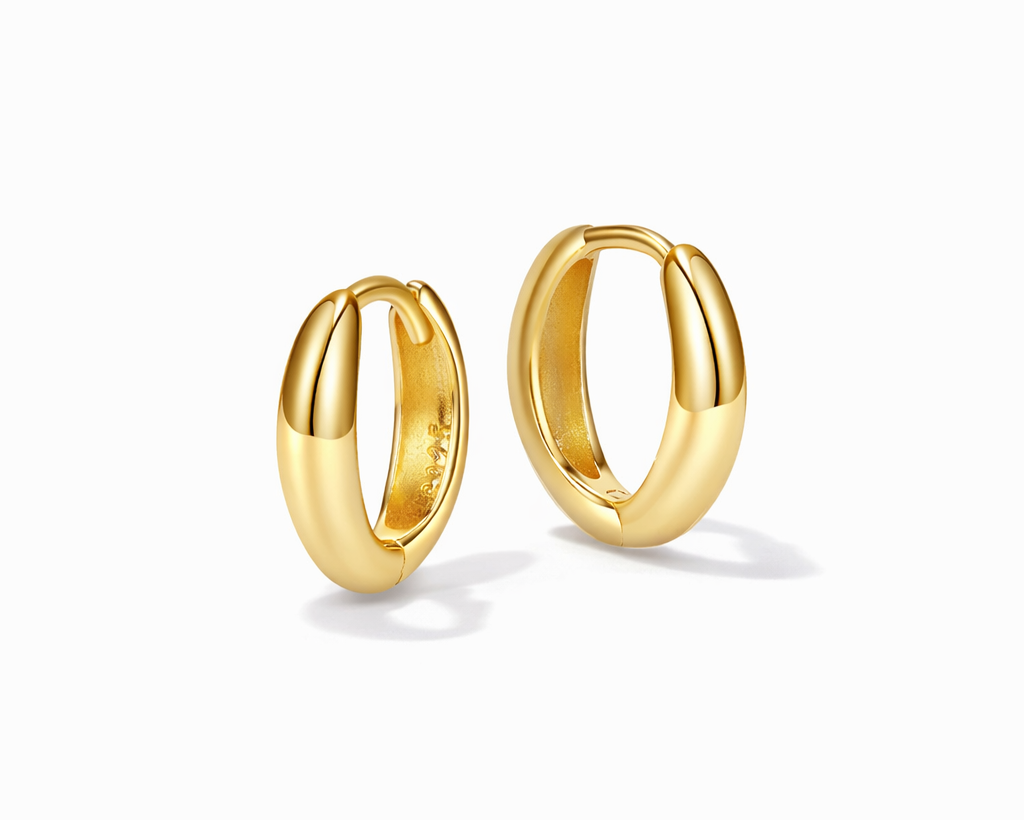 Lunaria Gold-plated Hoop Earrings