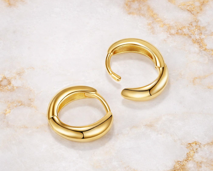 Lunaria Gold-plated Hoop Earrings