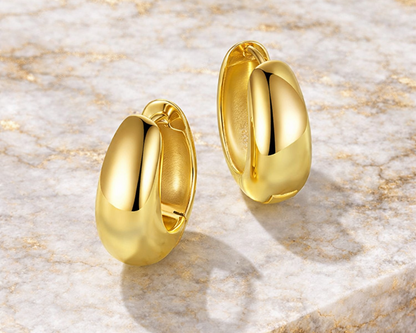 Runaria Gold-plated Hoop Earrings