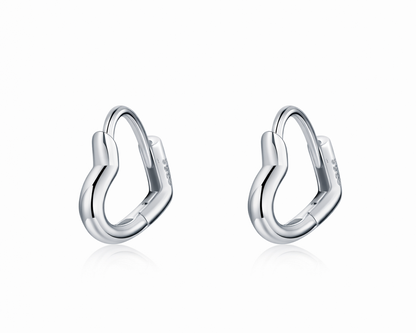 Promisea Heart Gold-plated Hoop Earrings