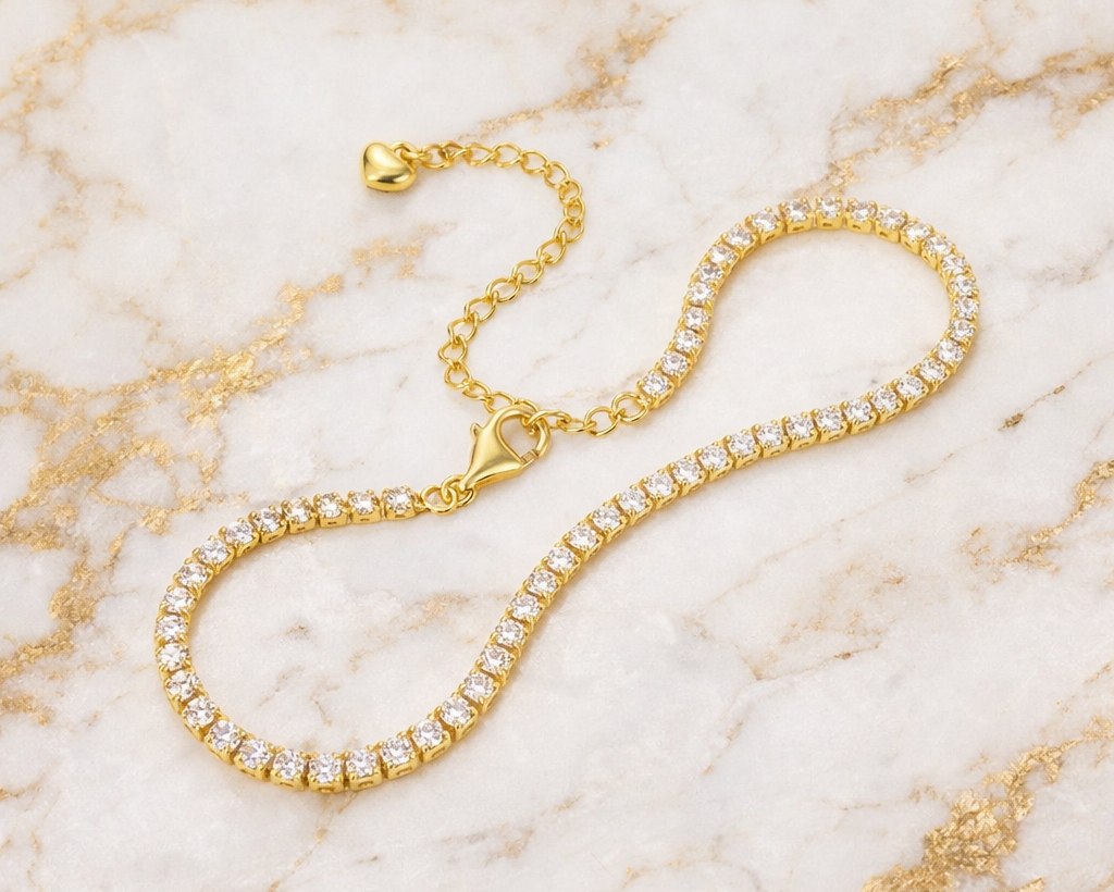 Aureon Gold-plated Tennis Bracelet