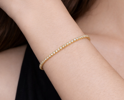 Aureon Gold-plated Tennis Bracelet