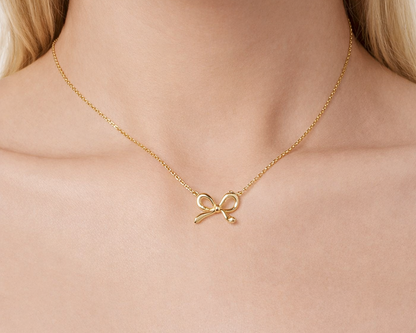 Unica Bow Gold-plated Chain Necklace