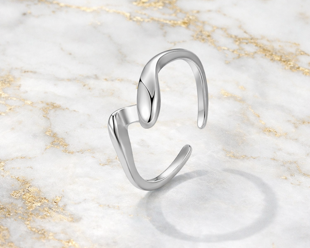 Dualis Flow Gold-plated Ring