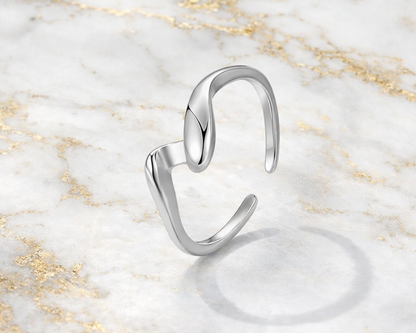 Dualis Flow Gold-plated Ring