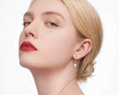 Baroque Pearl Gold-plated Hoop Earrings