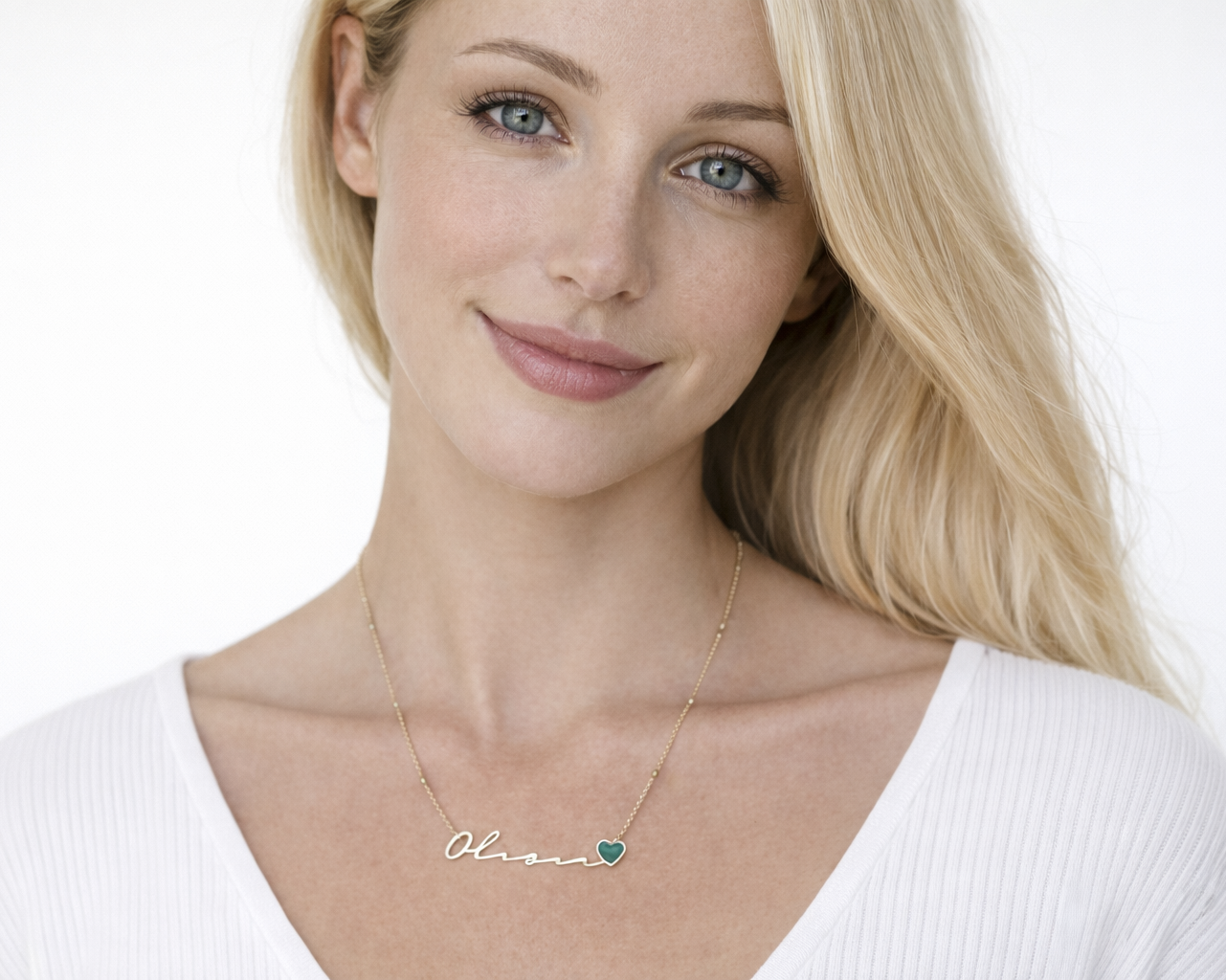 Signature & Heart Birthstone Gold-plated Necklace