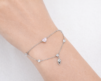 Suprema Sweetheart Silver Bracelet