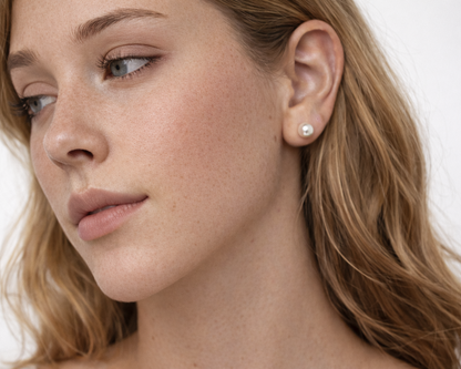 Clarae Pearl Silver Earrings