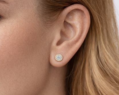 Azoria Gold-plated Earrings with Moissanites