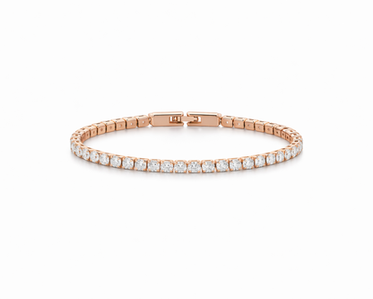 Emily Silver Rose-gold plated Tennis Bracelet