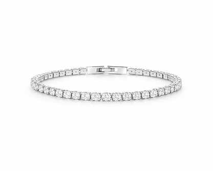 Emily Silver Rose-gold plated Tennis Bracelet