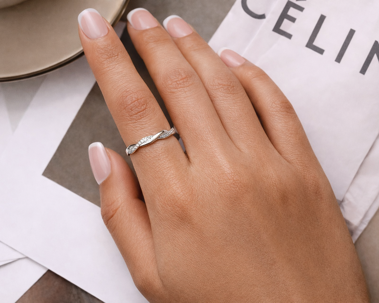 Twisted Vine Bloom Gold-plated Ring