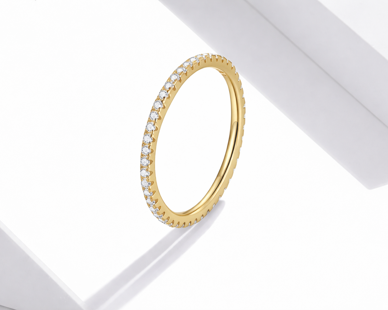 Eternity Whisper Gold-plated Ring