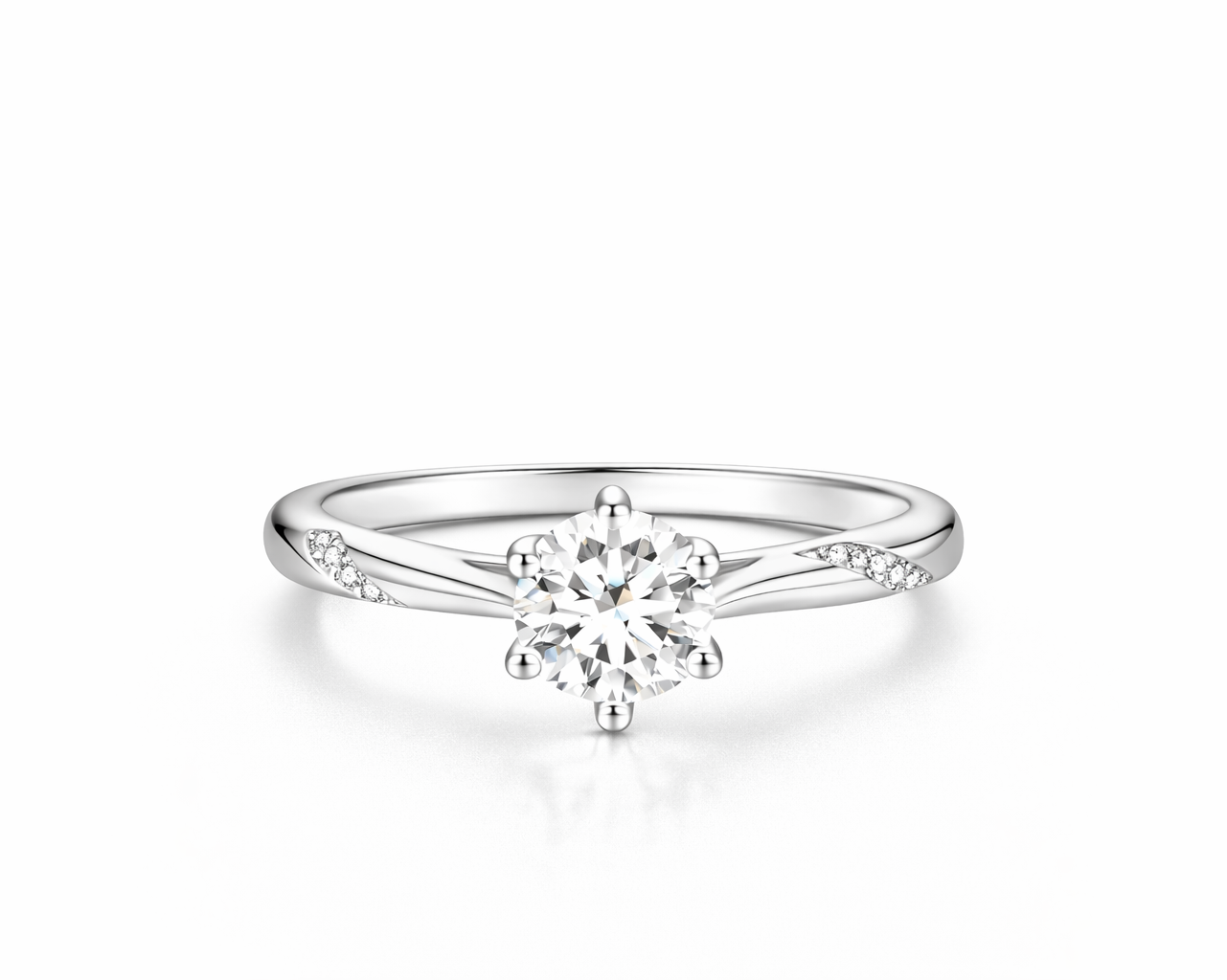 Celebration Silver ring with Moissanite