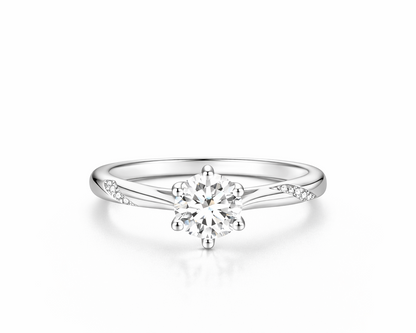 Celebration Silver ring with Moissanite