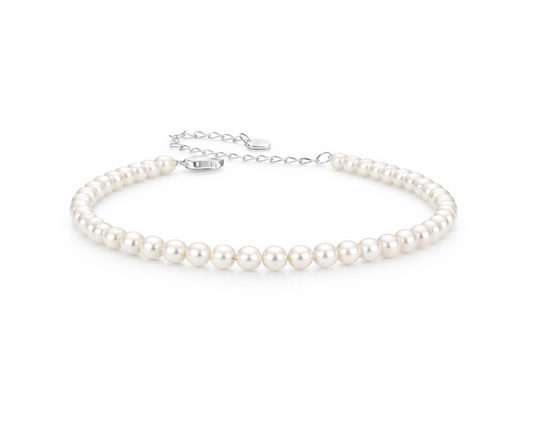 Clarae Pearl Silver Bracelet