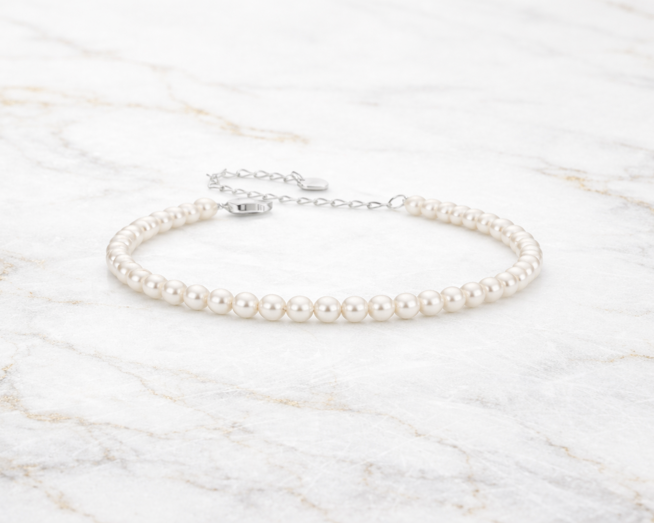 Clarae Pearl Silver Bracelet