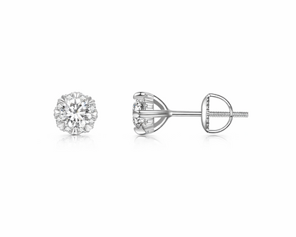 Virelia Silver Earrings with Moissanites