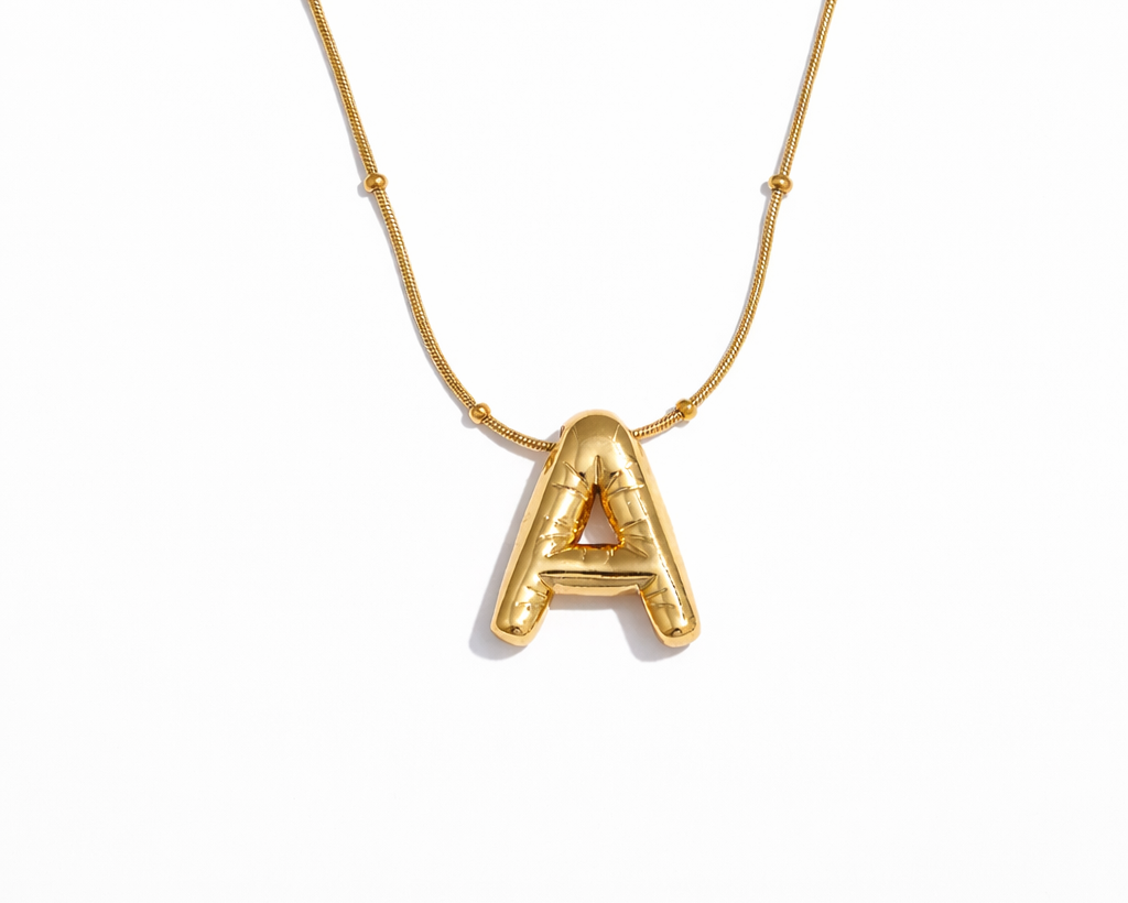 Initial Letter Pendant Gold-plated Necklace