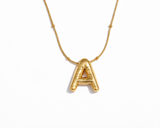 Initial Letter Pendant Gold-plated Necklace