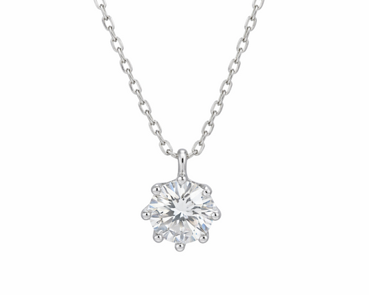 Altaria Silver Necklace with Moissanite