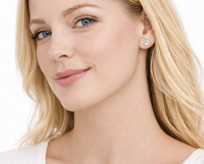 Sunrise Gold-plated Earrings with Moissanites