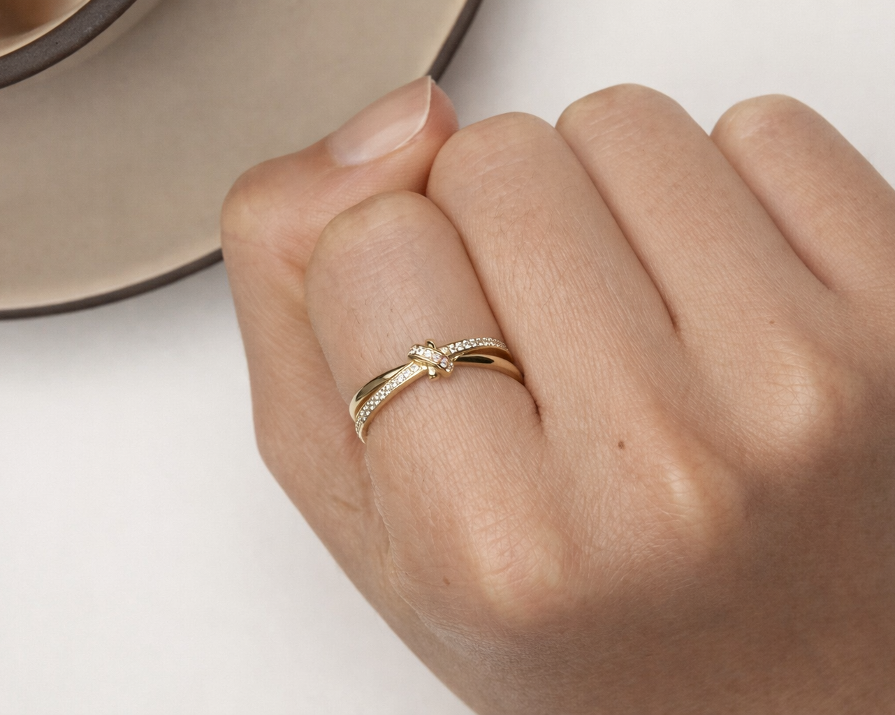 Symphony Knot Gold-plated Ring