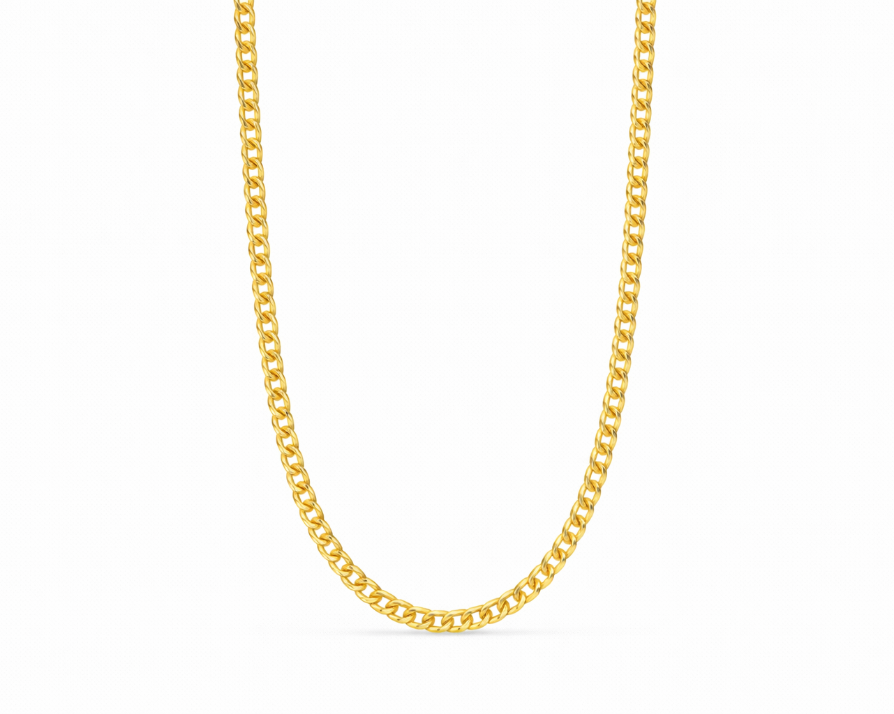 Glowia Simple Gold-plated Chain Necklace