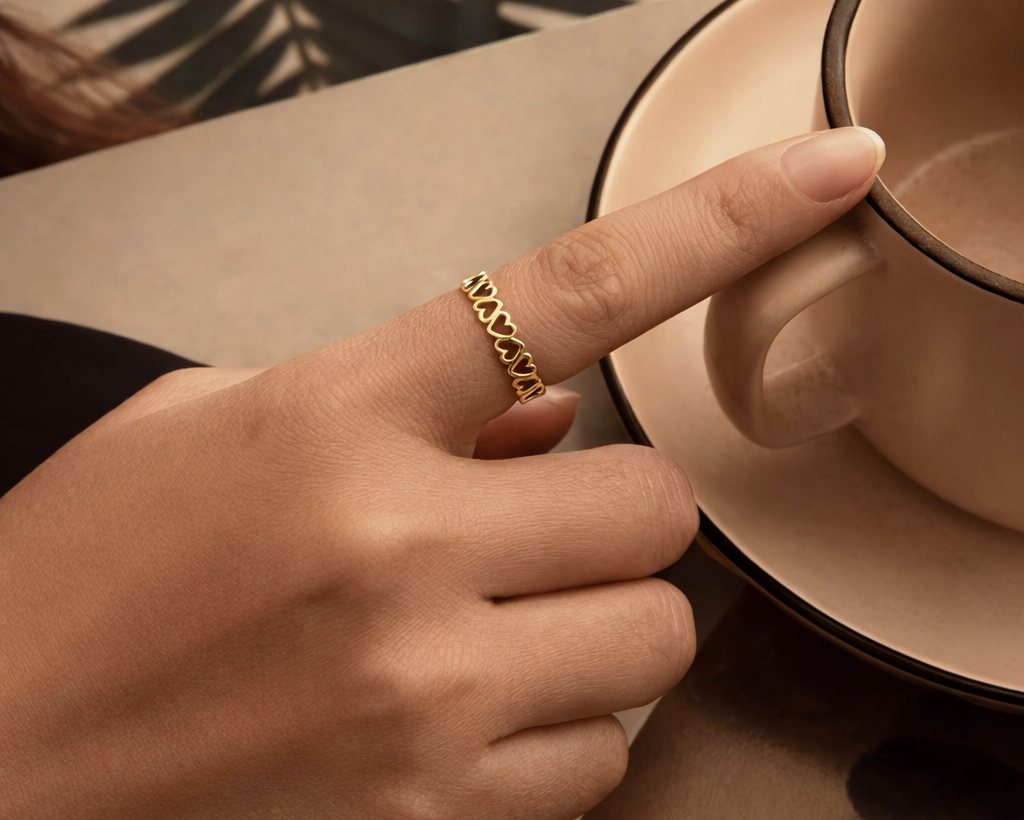 Little Hearts Gold-plated Ring