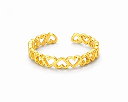 Little Hearts Gold-plated Ring
