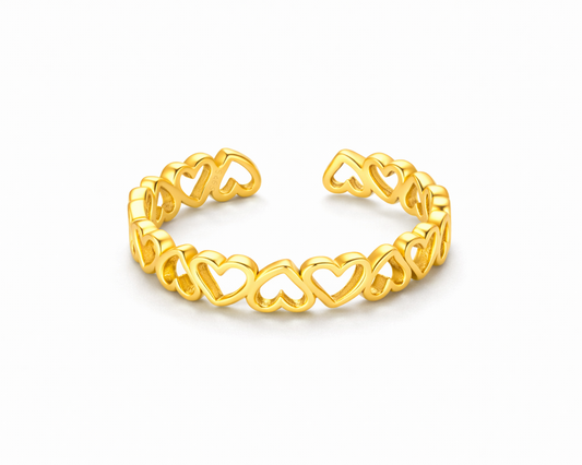 Little Hearts Gold-plated Ring