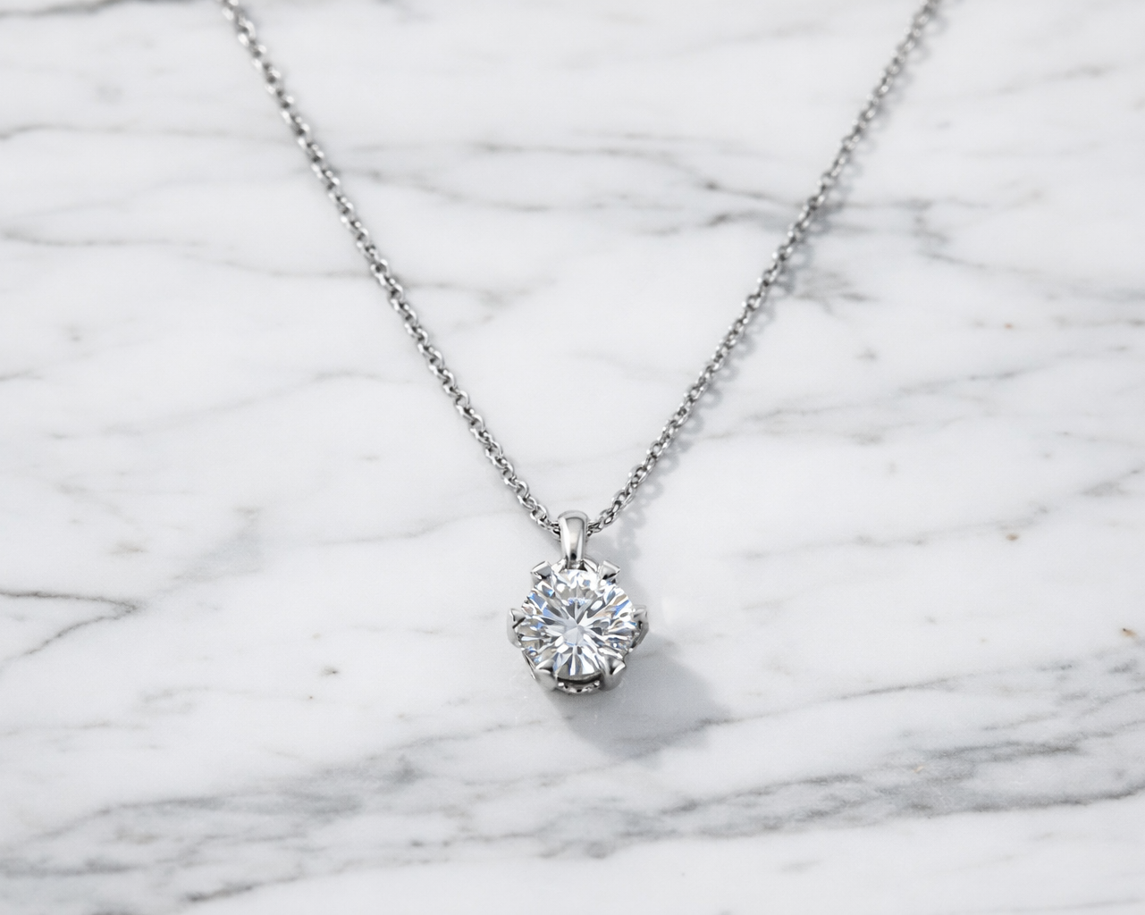 Sparklia Gold-plated Necklace with Moissanite