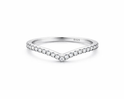 Water Droplet Silver Rings