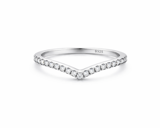 Water Droplet Silver Rings