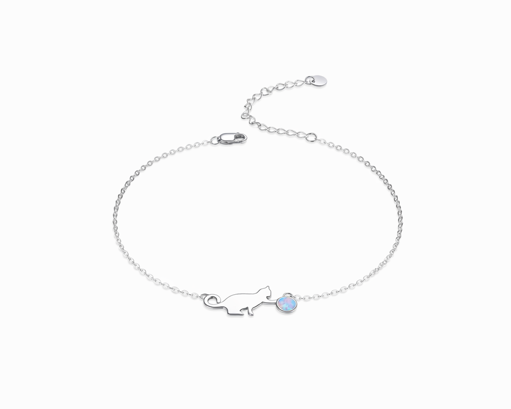 Lina Lovely Cat Silver Bracelet