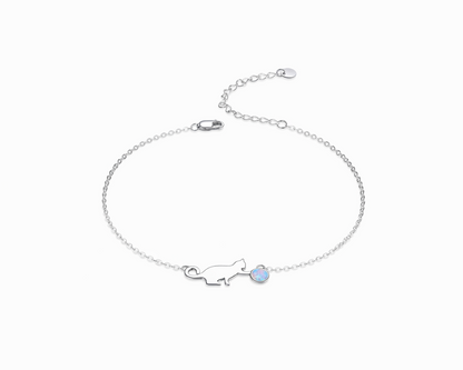 Lina Lovely Cat Silver Bracelet
