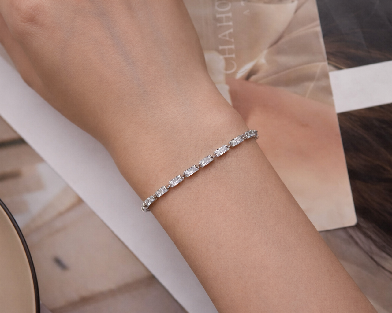 Luminara Silver Tennis Bracelet