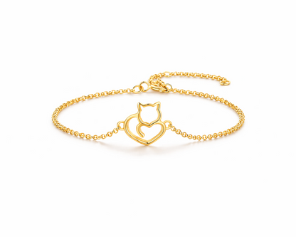Luna the Cat Gold-plated Bracelet