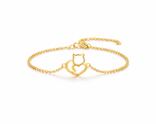 Luna the Cat Gold-plated Bracelet