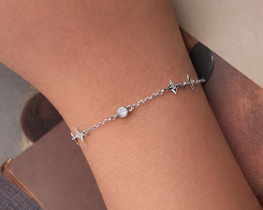 Cosmira Path Silver Bracelet