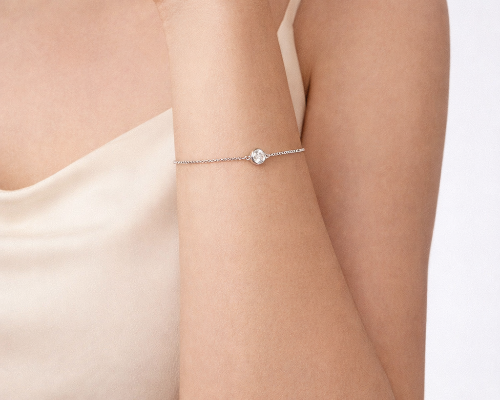 Prestia Silver Bracelet with Moissanite