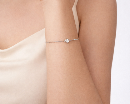 Prestia Silver Bracelet with Moissanite